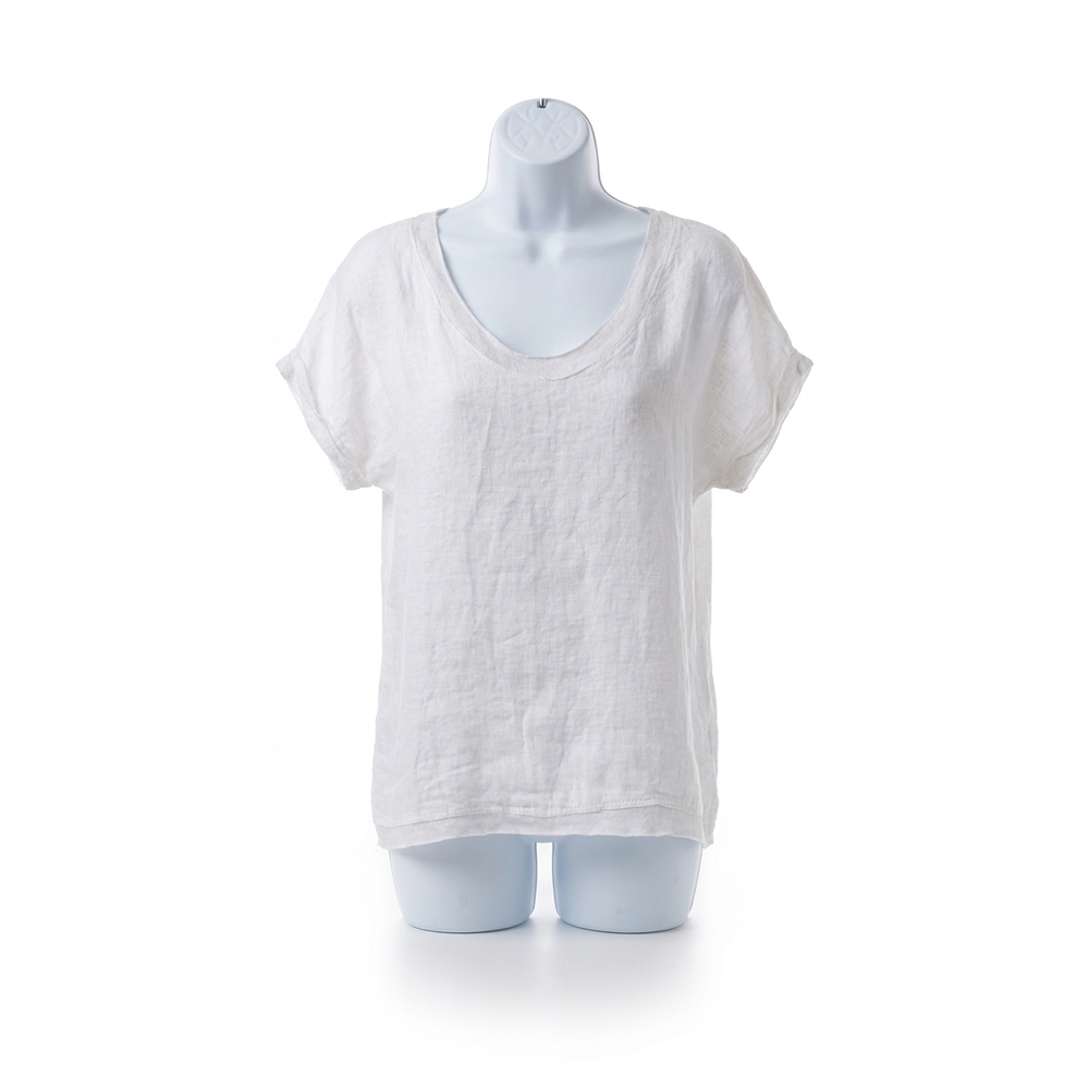 NEW GIGI MODA nico linen top in white